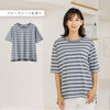 インド綿五分袖ゆったりTシャツ.|s17